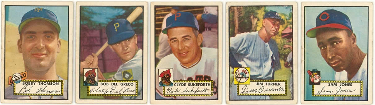 1952 Topps "High Numbers" Collection (5 Different) 